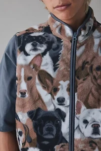 UO Dog Pattern Fleece Vest