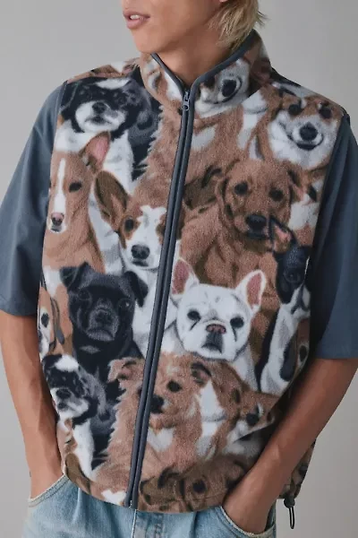 UO Dog Pattern Fleece Vest