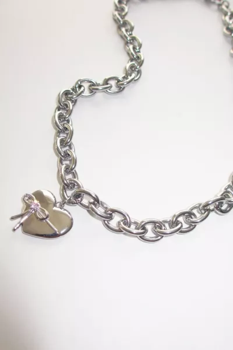 RIMOR The Bow Heart Chain Choker
