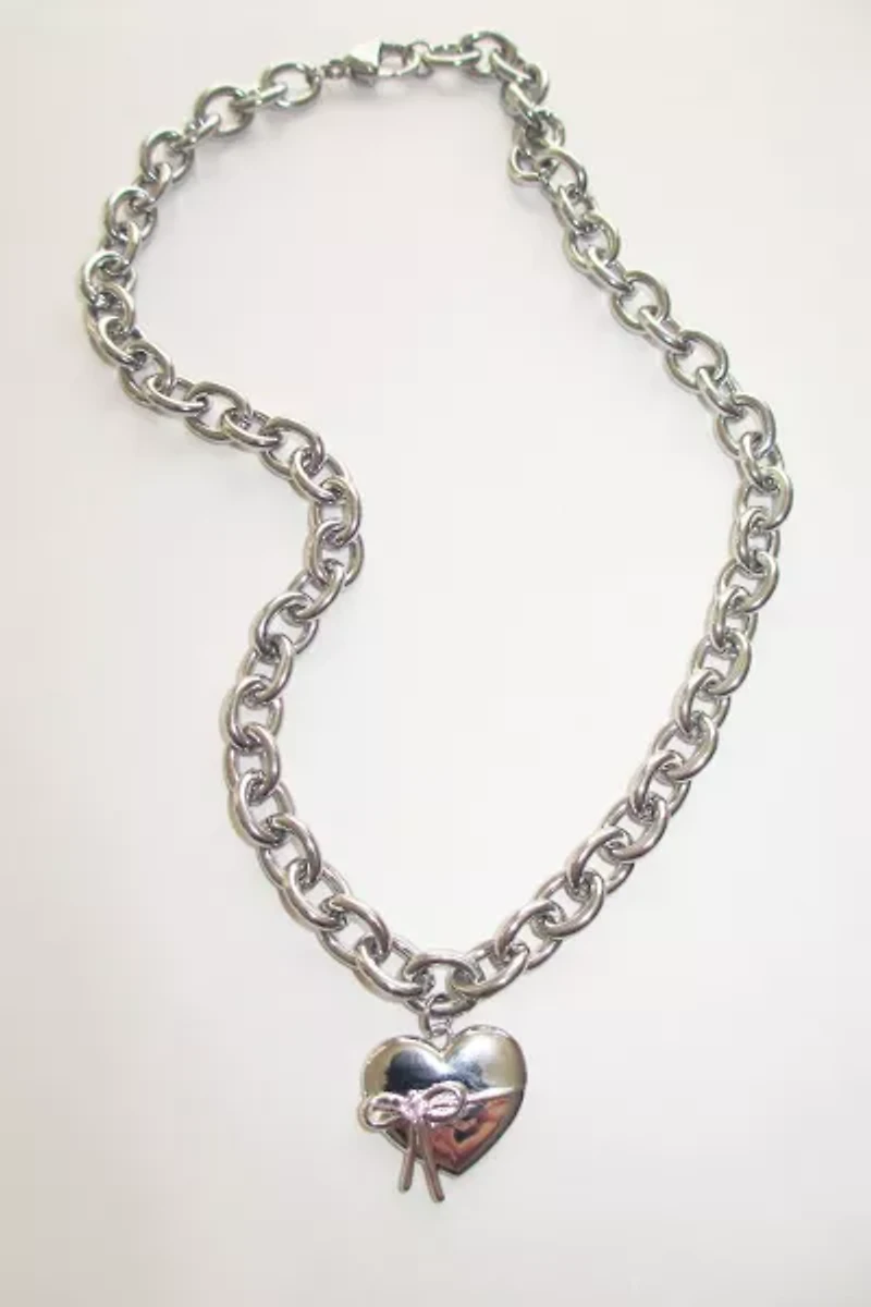 RIMOR The Bow Heart Chain Choker