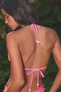 Kulani Kinis Tropical Haven Lettuce Edge Bralette Bikini Top