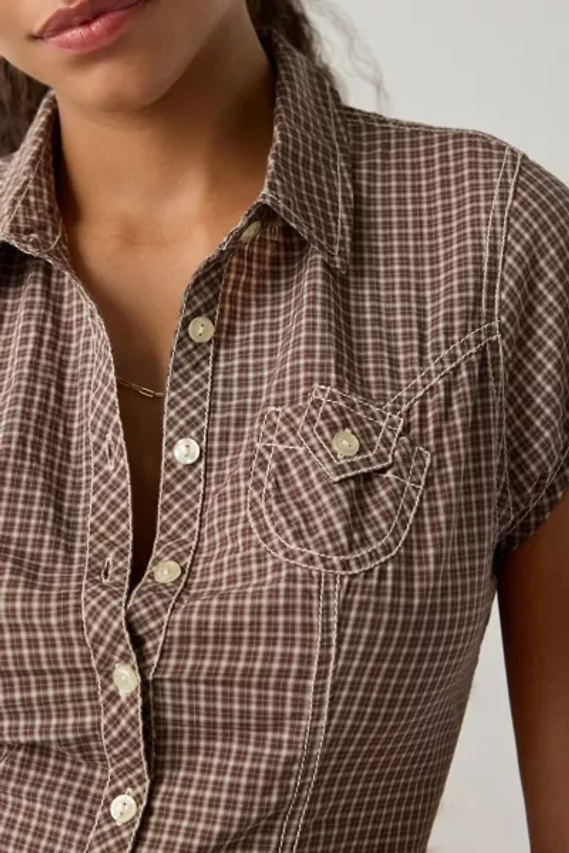 BDG Veronica Short Sleeve Button-Down Shirt