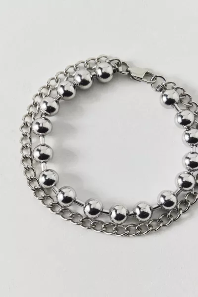 Ball Bead Stainless Steel Layered Bracelet