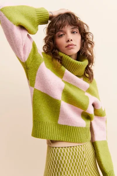 Native Youth Iola Checkerboard Sweater