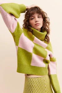Native Youth Iola Checkerboard Sweater