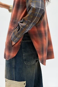 BDG Rick Spliced Boyfriend Flannel Shirt