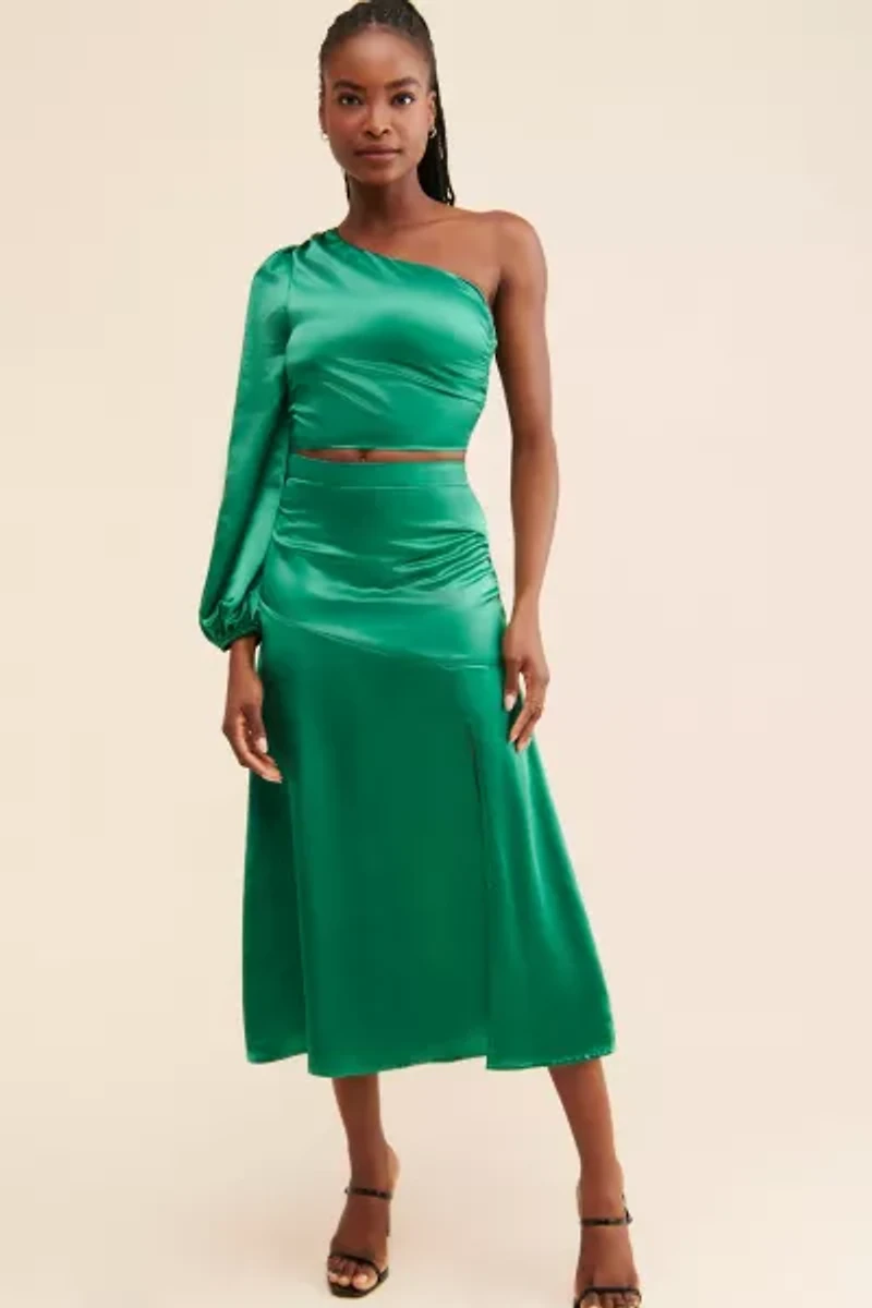 g.p.d. Serena Satin Crop Top