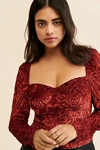 Kourt Velvet Genevieve Top