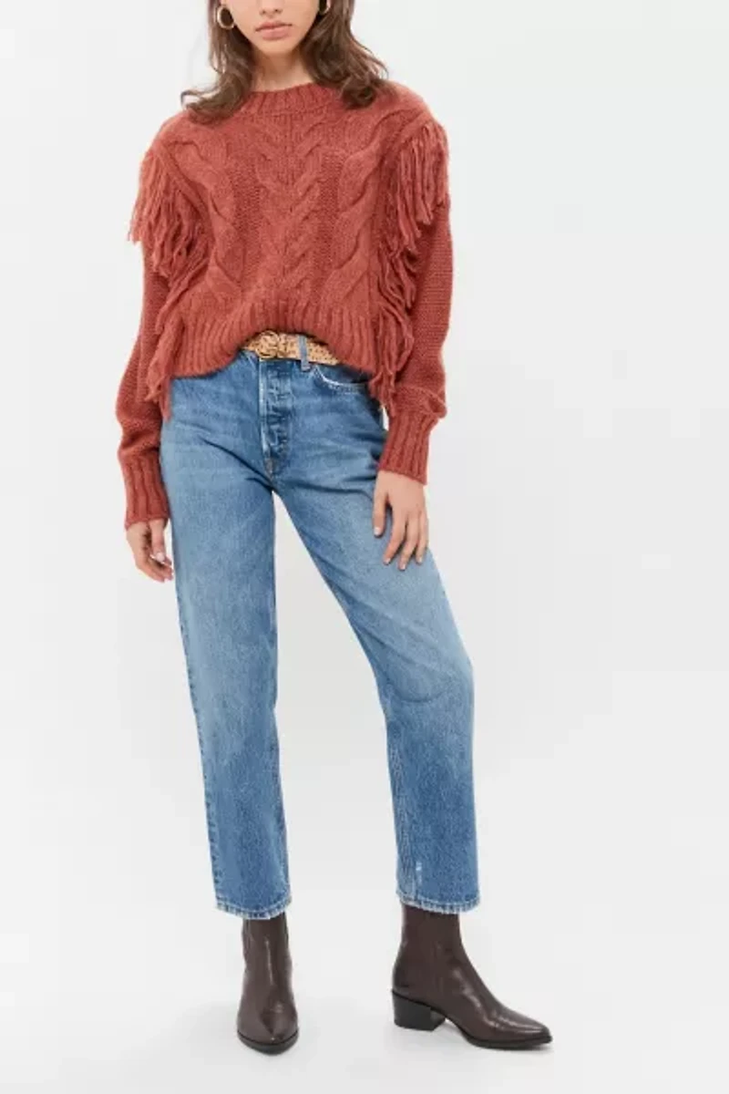 Faye Shimmer Fringe Sweater