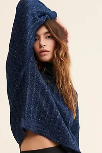Molly Bracken Knitted Shimmer Turtleneck Sweater