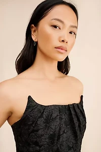 Rare London Pleat Textured Midi Dress