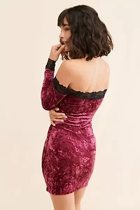 Ryder Velvet & Lace Mini Dress