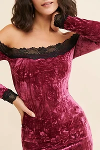 Ryder Velvet & Lace Mini Dress