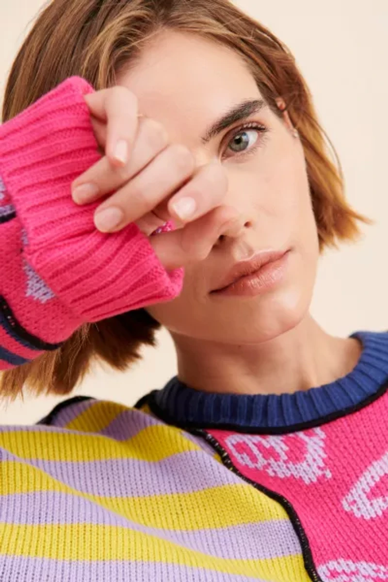 The Ragged Priest Patchwork Knit Sweater