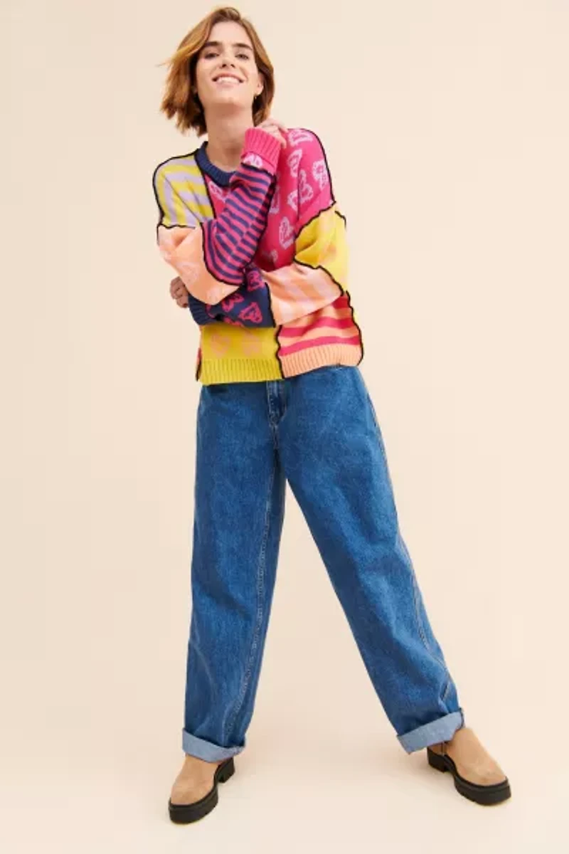 The Ragged Priest Patchwork Knit Sweater