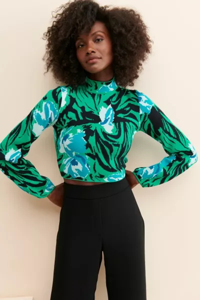 4SI3NNA Rosa Cropped Sweater
