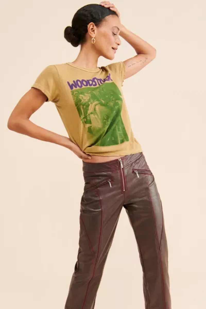 Olivia Vegan Leather Zipper Pants