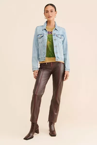Olivia Vegan Leather Zipper Pants