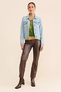 Olivia Vegan Leather Zipper Pants