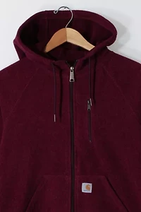 Vintage Carhartt Zip Front Hooded Polar Fleece Sweatshirt