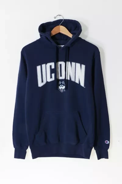 Vintage UCONN Huskies Hooded Pullover Sweatshirt