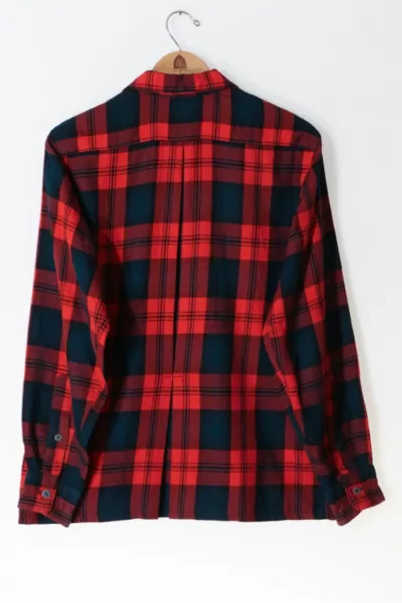 Vintage Wool Plaid Button Down Shirt