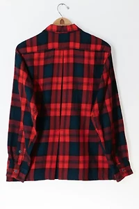 Vintage Wool Plaid Button Down Shirt
