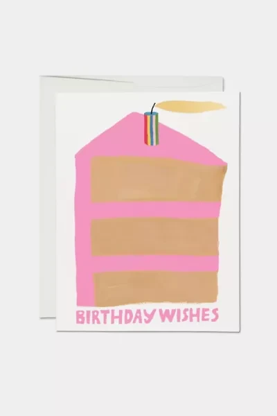Red  Cap Slice of Cake Birthday Card