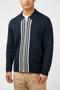 Ben Sherman Textured Zip Through Sweater