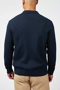 Ben Sherman Textured Zip Through Sweater