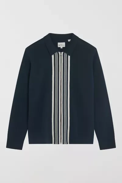 Ben Sherman Textured Zip Through Sweater