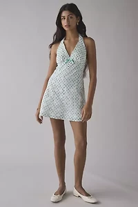 Kimchi Blue Charlie Eyelet Lace Halter Mini Dress