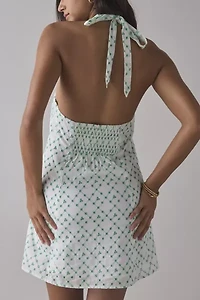 Kimchi Blue Charlie Eyelet Lace Halter Mini Dress