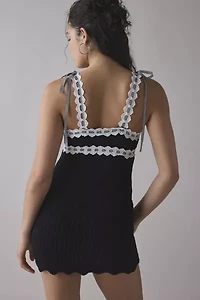 For Love & Lemons Becka Knit Bodycon Mini Dress