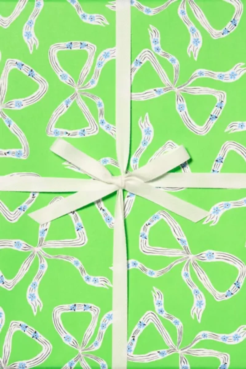 Red Cap Perfect Bow Holiday Wrapping Paper