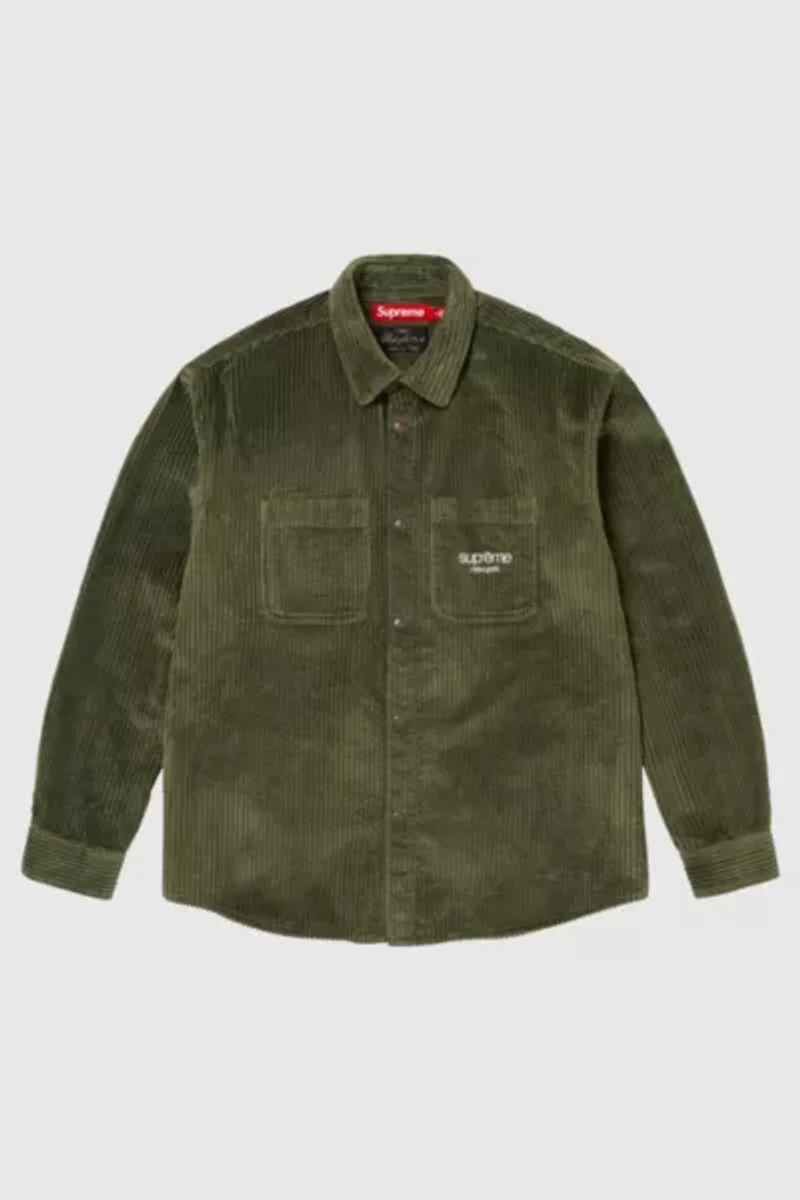 Supreme Wide Wale Corduroy Snap Shirt
