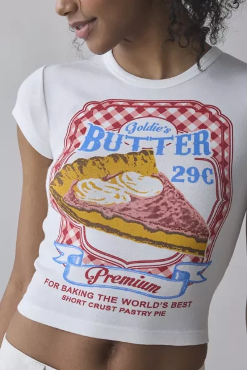 Goldie’s Butter Graphic Fitted Baby Tee