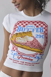 Goldie’s Butter Graphic Fitted Baby Tee