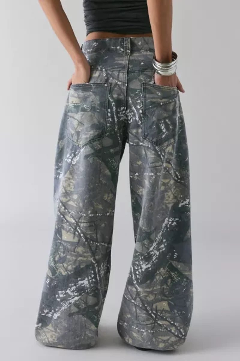 Jaded London Camo Fade Print Colossus Jean