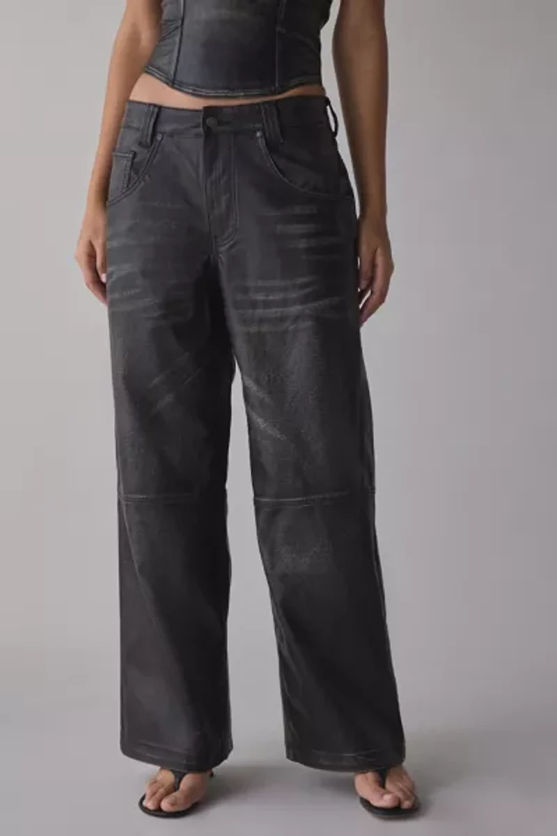 Jaded London Ash Faux Leather Colossus Trouser