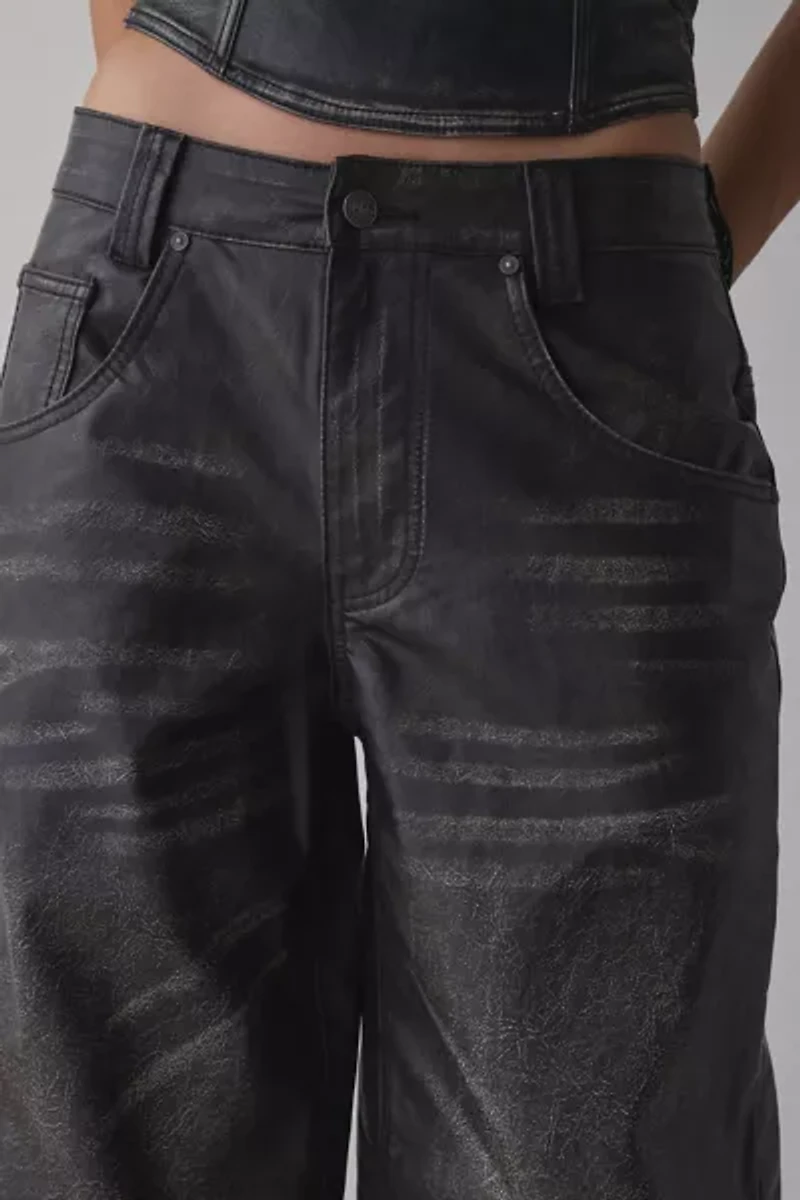 Jaded London Ash Faux Leather Colossus Trouser