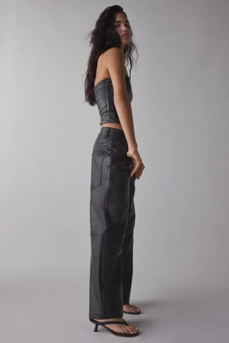 Jaded London Ash Faux Leather Colossus Trouser