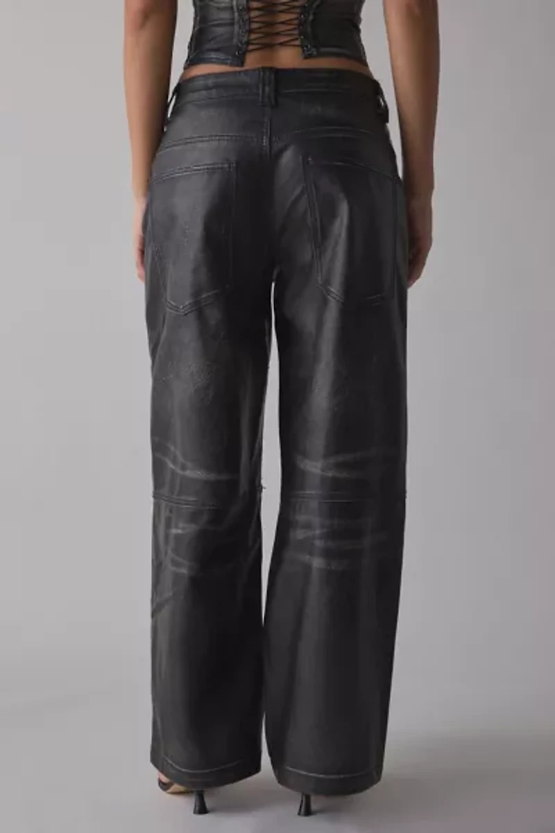 Jaded London Ash Faux Leather Colossus Trouser