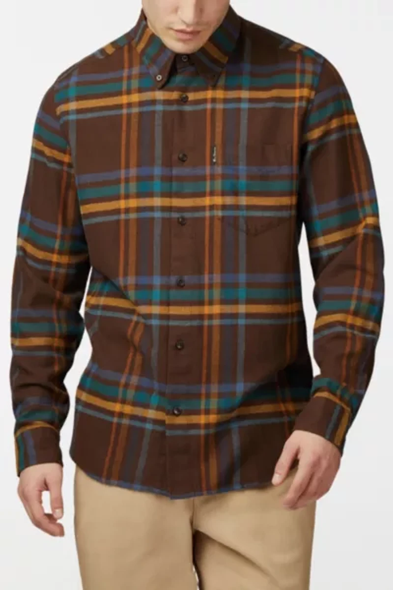 Ben Sherman Oversized Brushed Check Button Up Shirt
