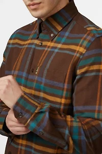 Ben Sherman Oversized Brushed Check Button Up Shirt