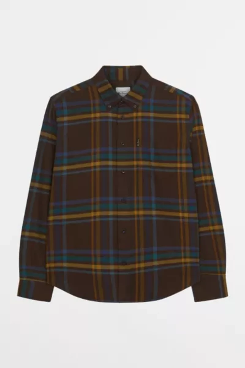 Ben Sherman Oversized Brushed Check Button Up Shirt
