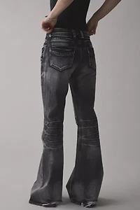 Jaded London Washed Black Drift Flare Jean