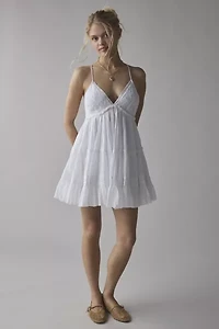 Kimchi Blue Aria Strappy Tiered Ruffle Babydoll Mini Dress