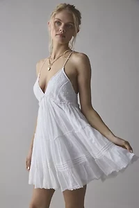 Kimchi Blue Aria Strappy Tiered Ruffle Babydoll Mini Dress