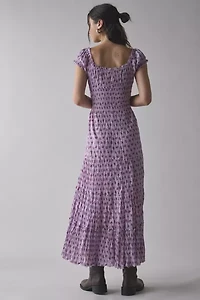 Kimchi Blue Sienna Cotton Smocked Milkmaid Maxi Dress
